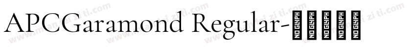 APCGaramond Regular字体转换